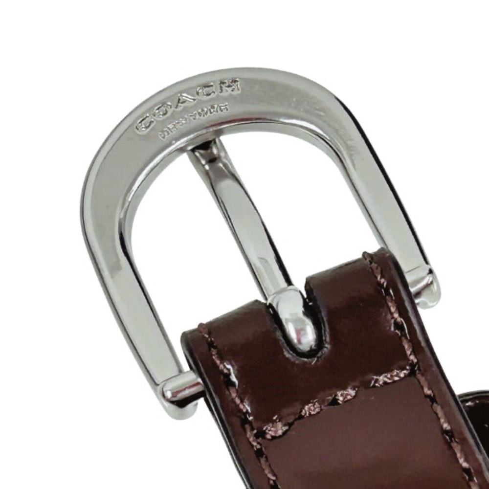 Coach chocolate brown 18mm leather belt - Picture 5 of 10